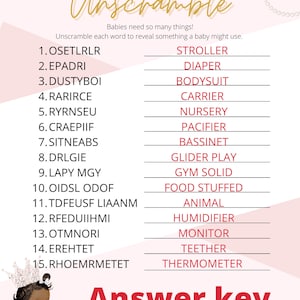 Baby Shower games | Pearls Princess Baby Shower games and activities | printable baby shower games