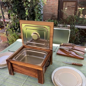 BBQ Box Grillbox Original Wood Caja Parota Handmade