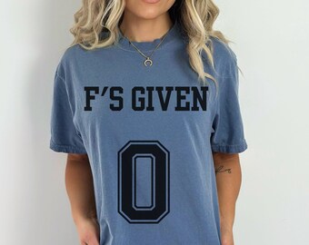 0 F's Given Shirt, Zero F's Given, Zero Amucks Given Shirt, Gift for him, Gift for her, Gift for Husband, Gift for Wife Comfort Colors Shirt