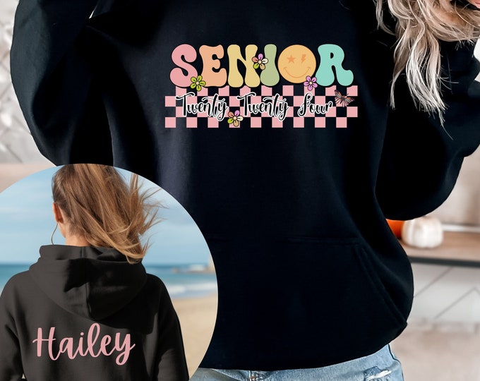 Personalized Graduation Hoodie, Senior 2024 Sweatshirt, Class Of 2024 Shirt Custom High School Graduation Gifts, College Grad Gift