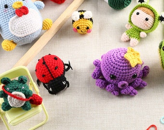 Beginner Crochet Set, Beginner Friendly, Amigurumi Craft Project, Crochet Pets, Easy Crochet Pattern, Easy Crochet Pattern