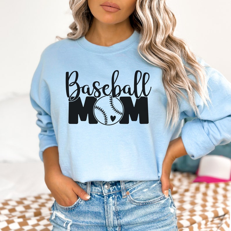Personalized Baseball Mom Sweatshirt Crewneck Baseball Lover Sweatshirt