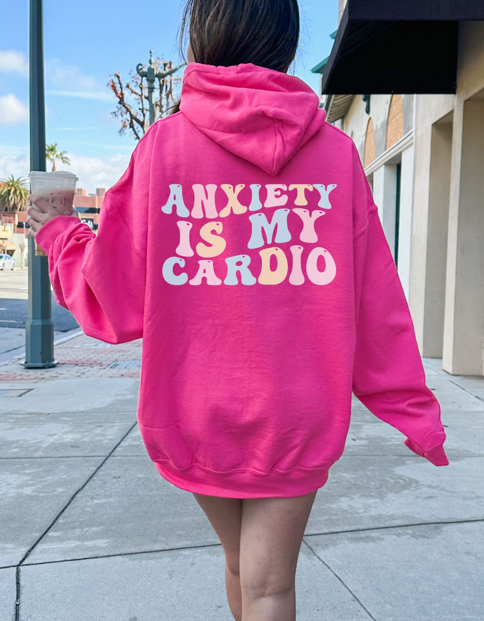 Social Anxiety Hoodie Anxiety is My Cardio Mental Health Etsy