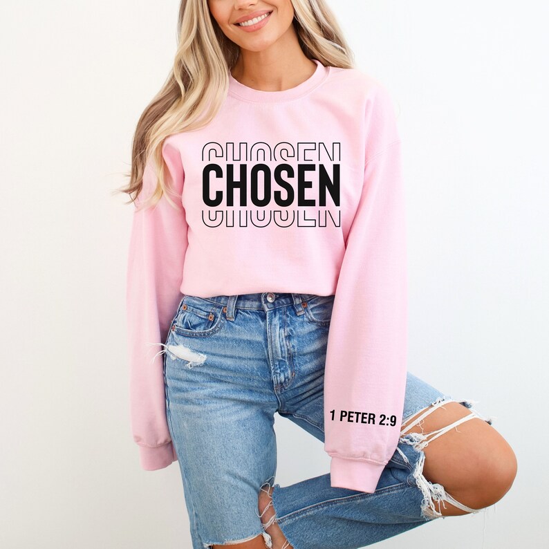 Christian Sweatshirts Scripture Chosen Sweatshirt Trendy Religious