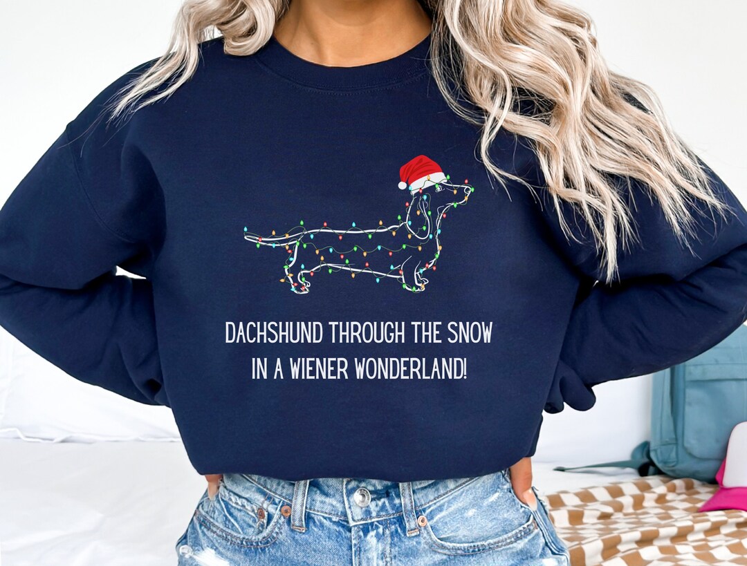 Dachshund Christmas Sweater Christmas Dog Sweatshirt Dachshund Etsy