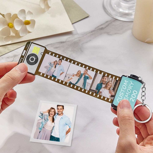 Personalized Film Roll Keychain Customized Photo Album for My Love Photo Gift Camera Roll Photo Keyring | Photo Film Keychain Photo Album