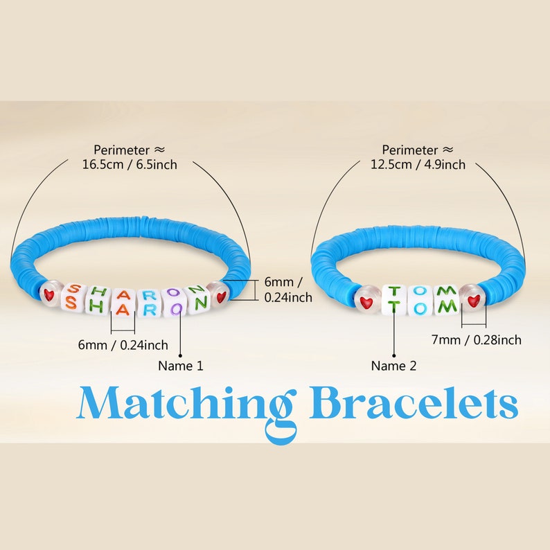 Personalized Mommy and Me Matching Name Bracelets Custom Jewelry for