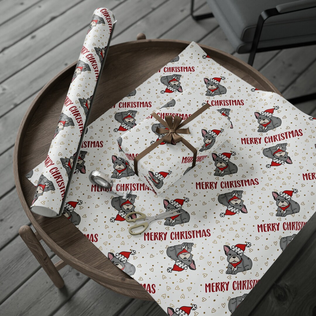 French Bulldog Christmas Wrapping Paper 