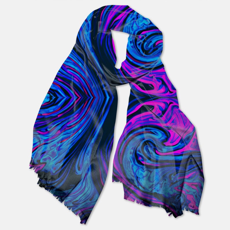 Red Pashima Rave 6 Feet X 2 1/4 Feet Rave Pashmina, Trippy Rave Outfit, Festival Shawl ...