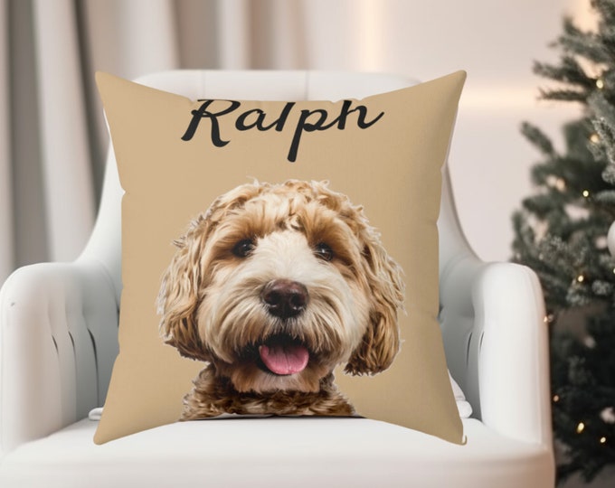 Pet Memorial Gift Custom Pillow Home Decor Pet Lover Gift Decorative Pillow Gift for Dog Owner Cat Pillow Custom Face Pillow Personalized