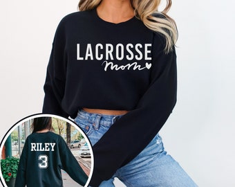 Personalized Lacrosse Mom Sweatshirt Custom Lacrosse Mom Shirt | Team Mom Gift | Personalized Lacrosse Gift