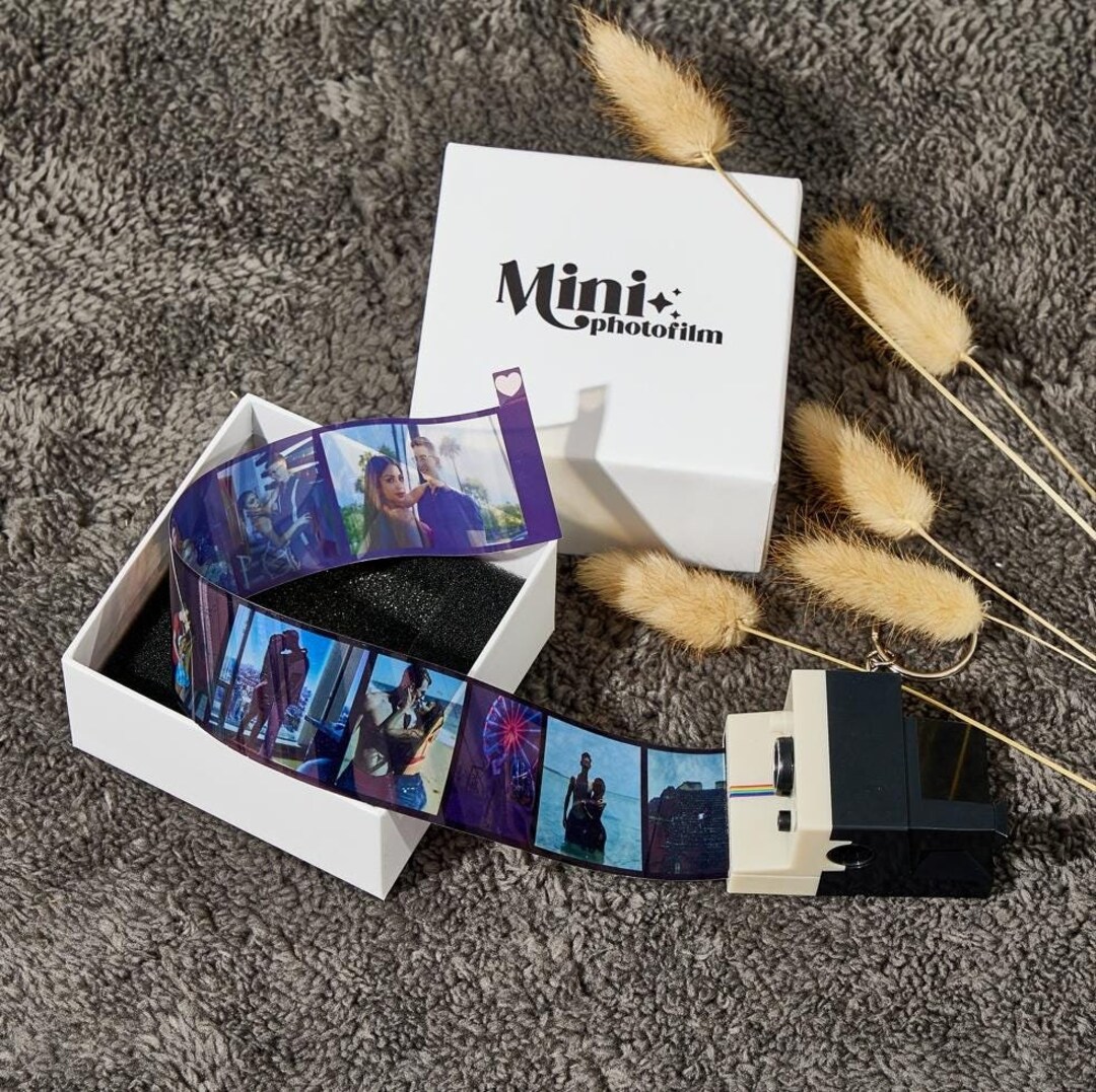 Personalized Photo Camera Keychain Custom Camera Roll Keyring Unique