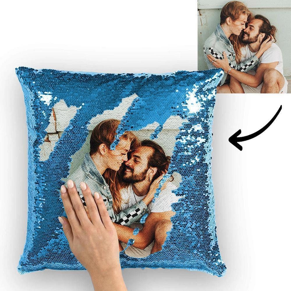 Custom Sequin Pillow Custom Photos Pillow Magic Pillow Magic Sequin Pillow Mermaid Reversible Cover Personalized Flip Reversible Pillow Etsy