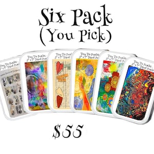 Rompecabezas de 150 piezas, paquete de 6, de hojalata, para viajes, nuevo, fabricado en EE. UU., envío gratuito.