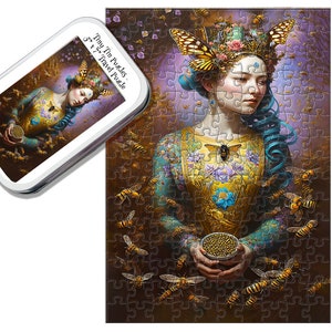 Puzzle | 150 Stück | Bienenkönigin | Kleine Blechpuzzle | Reisepuzzle | Neu | Hergestellt in den USA | KOSTENLOSER VERSAND