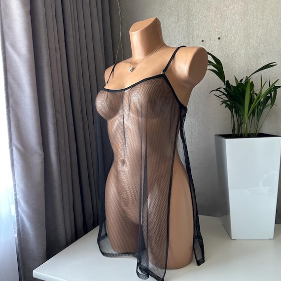 sexy transparent clothing Sexy Sheer Hand Knitted Dress Beach Cover up Dress Summer See Through Dress  Boho Mesh Mini Dress Linen Short Lace Dress Transparent Dress