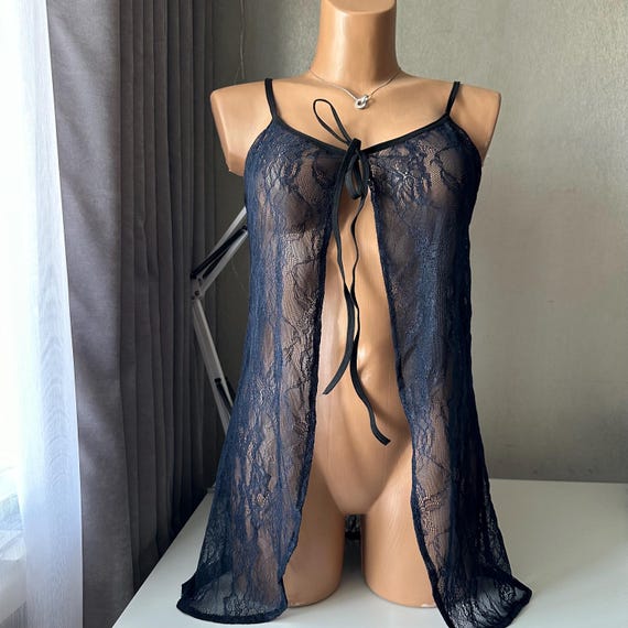 Sheer nightgown Sheer night dress  Mesh lingerie dress Seductive lingerie Sleep clothes  Sheer Nightgown Sleep dress