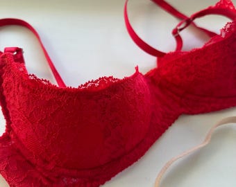 Lace Shelf Bra Open Quarter Cup for Large Bust with Added Support, Cupless half cup bra Plus size Bra with support, Open cupless bra