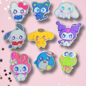 Cute Kawaii Sparkling  Cute Kitty and Friends Stickers/Decals