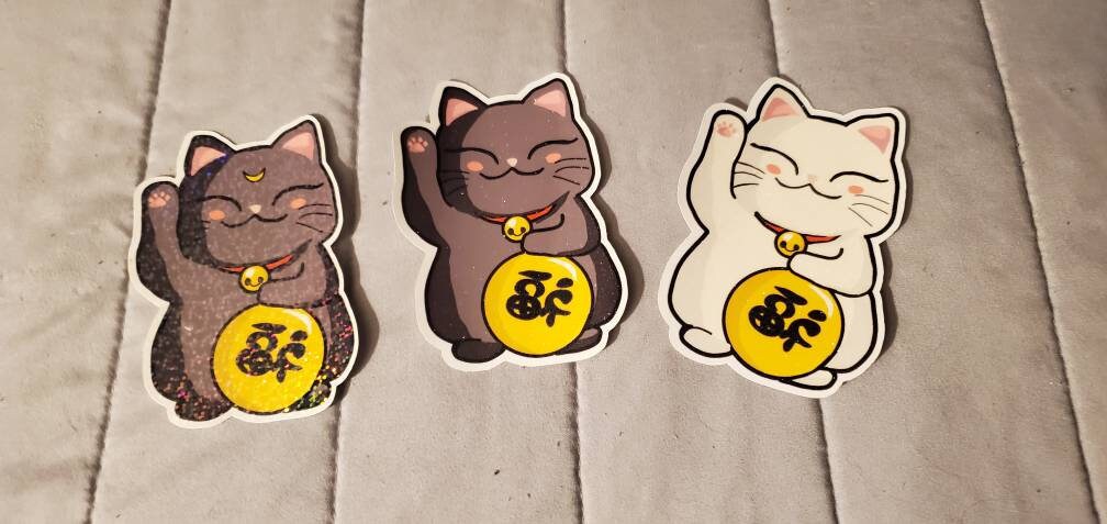 Cute Kawaii Sailor Moon Lucky Cat Sticker