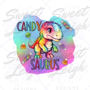 Candysaurus png, Girl Halloween png, Dinosaur png, Sublimation Designs, Halloween Sublimation PNG, Digital Download, Colorful png, Dino png