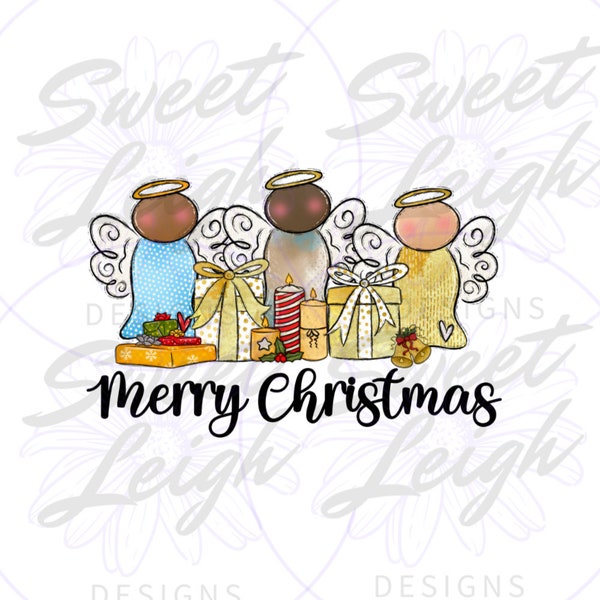 Merry Christmas png, Christmas Angels png, Christmas Design, Girl png, Christmas Shirt Design, Sublimation PNG, Instant Download, png Files