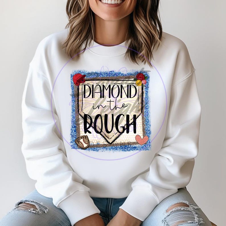 Diamon in the Rough png, Baseball png, Baseball Shirt png, PNG Files for Sublimation Baseball, Instant Downloads, Sports png, Sports Mom png image 2
