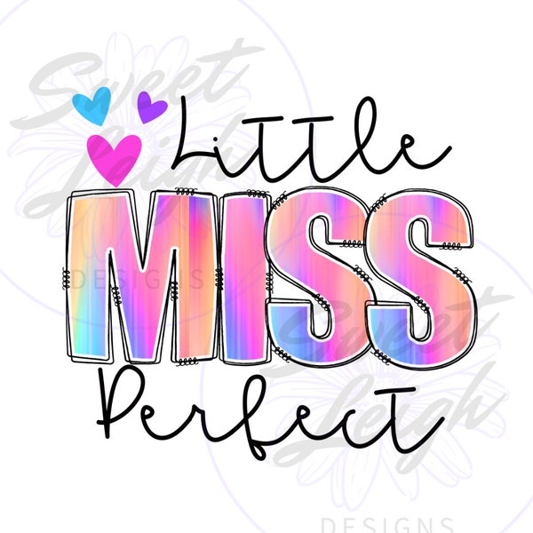 Little Miss Perfect png, Girl png, Newborn Girl png, Newborn Design, Kid Sublimation Designs, Kid png, Baby png, Sublimation PNG Baby Design