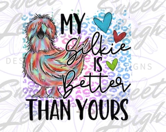 Silkie png, Chicken Png, Farm PNG, Sublimation PNG, Animal png, Sublimation Design, Cute Chicken Design, Chicken Shirt png, Instant Download