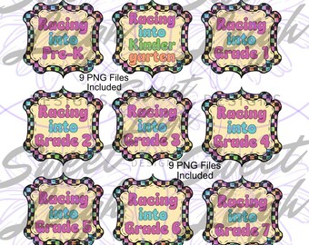 School Grade Bundle png, School png, Racing png, Kindergarten png, First Grade png, Second Grade png, Third Grade png, School Designs