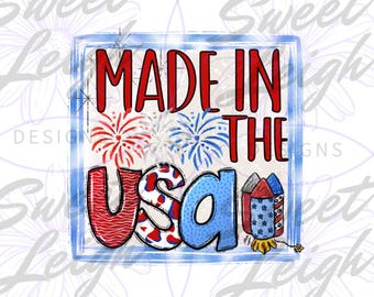 Made In the USA png, Kids 4th of July png, Red White Blue png, Fourth of July Shirt Design, Digital Download, Summer png, Patriotic png