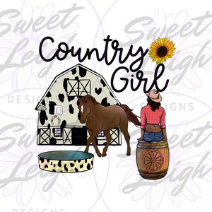 Country Girl PNG, Country png, Sunflower png, Sublimation Designs, Sublimation PNG, PNG Files for Sublimation, Farm png, Farm Girl png