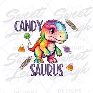 Candysaurus png, Girl Halloween png, Dinosaur png, Sublimation Designs, Halloween Sublimation PNG, Digital Download, Colorful png, Instant