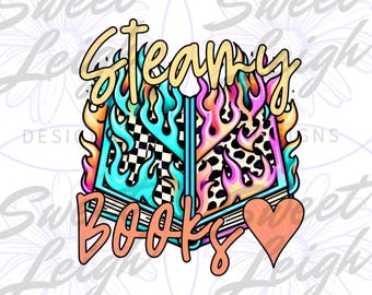 Steamy Books png, Cute Book PNG, Reading png, Smut png, Romance png, Sublimation Designs, Book Reading Design, Reading Sticker png