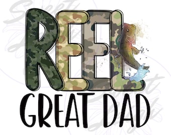 Reel Great Dad png, Fishing png, Father's Day png, Sublimation Design, Sublimation PNG, PNG Files for Sublimation, Dad png Designs