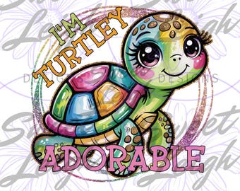 Turtley schattig png, schildpad png, glitter png, babymeisje png, peutermeisje png, peuter png, sublimatieontwerpen voor kinderen, kinderen png, baby png