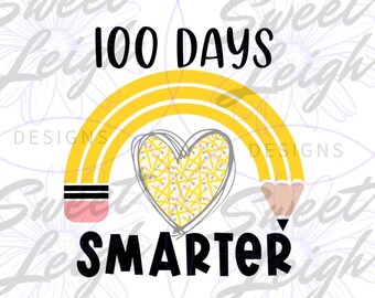 100 días más inteligentes PNG, 100 días PNG, Escuela PNG, 100 días de escuela PNG, Sublimación PNG, Diseños de sublimación, Diseños escolares