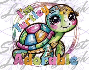 Turtley schattig png, schildpad png, glitter png, babymeisje png, peutermeisje png, peuter png, sublimatieontwerpen voor kinderen, kinderen png, baby png