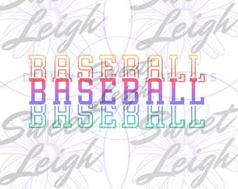 Baseball png, Baseball Design, Baseball Shirt png, Colorful png, PNG Files for Sublimation, Sports png, Sports Mom png, T Shirt png
