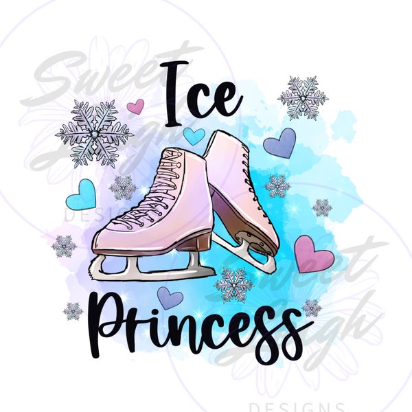 Ice Princess png, Ice Skating png, Figure Skating png, Skating Designs, PNG Files for Sublimation, Digital Downloads, Winter png