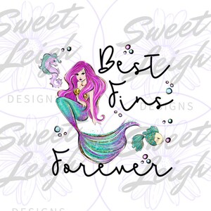 Best Fins Forever png, Mermaid png, Kids Sublimation Designs, Kid png, Baby png, Sublimation PNG File for Sublimation, Girl png, Toddler png