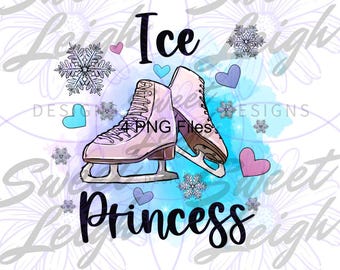 Ice Princess png, Ice Skating png, Figure Skating png, Skating Designs, PNG Files for Sublimation, Digital Downloads, Winter png