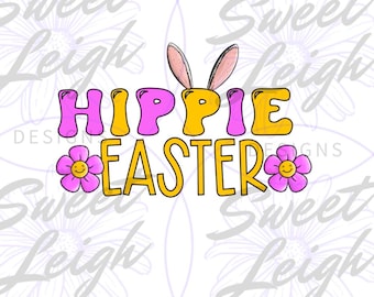 Hippie Easter PNG, Easter Designs, Sublimation PNG, Sublimation Designs, Cute Easter Designs, Cute Shirt Designs, Kids Easter png, Instant