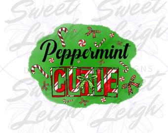 Peppermint Cutie png, Candy Cane png, Navidad png, Diseño de Navidad, Chica png, Diseño de camisa de Navidad, Sublimación PNG, Descarga instantánea