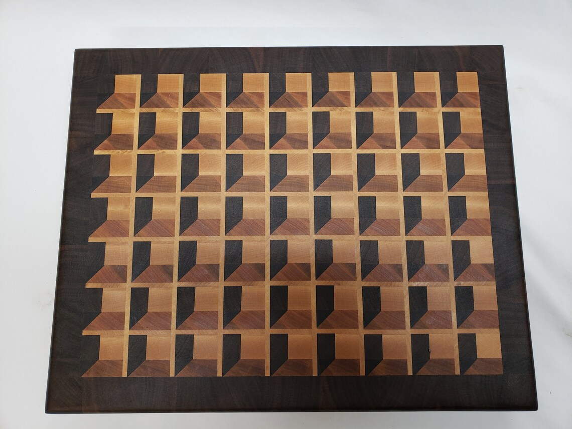 3D End Grain Cutting Board 3D Waffle Cutting Board | Etsy