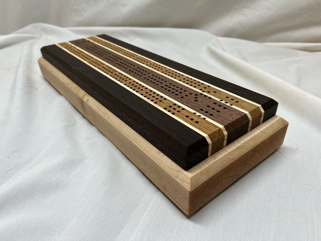 Cribbage Board, Cribbage Board With Card and Peg Storage, Crib Game ...