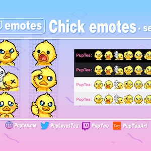 6x Chick / Duck Emotes Pack for Twitch Youtube and Discord | Set 2