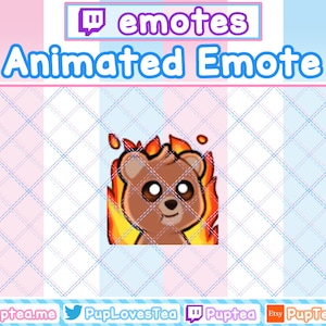 ANIMATED Cute Brown Bear Fine / ThisIsFine Emote - Twitch and Discord Emote
