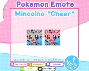 Pokemon Twitch and Discord emote | Bulbasaur Rave / Glow Sticks Emote