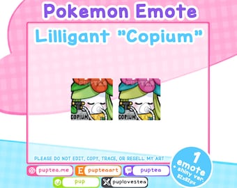 Pokemon Twitch and Discord emote | Lilligant COPIUM Emote